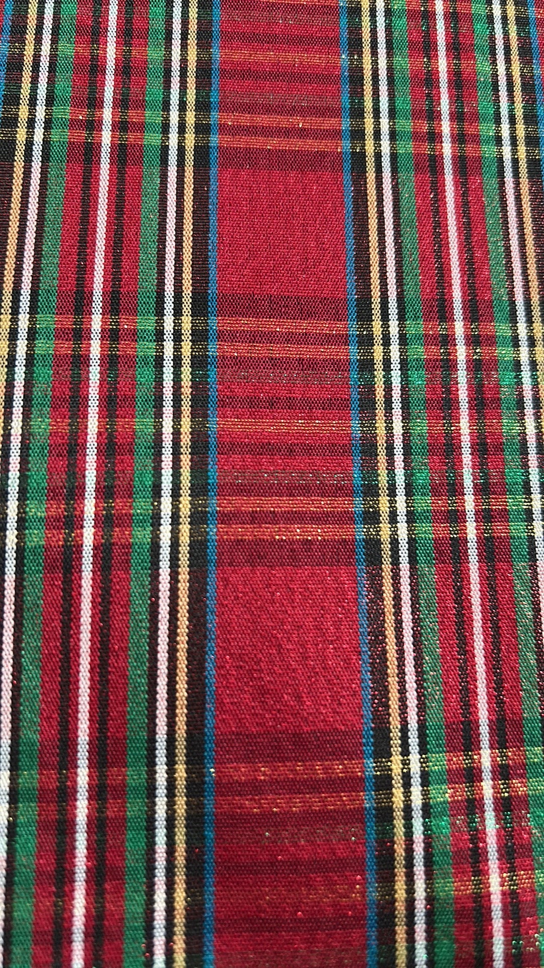 Lenox Christmas Tartan Plaid Shimmery  Table Placemats Set Of 4 Plaid 13”x19”