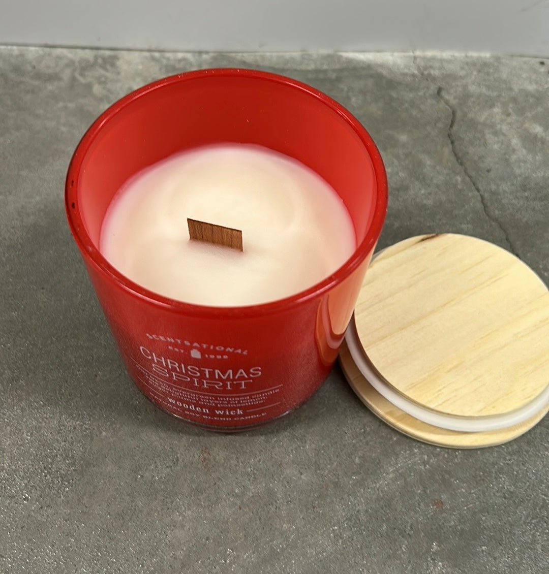 Scentsational Christmas Spirit Candle Glass Jar 11 Oz New WoodWick Holiday