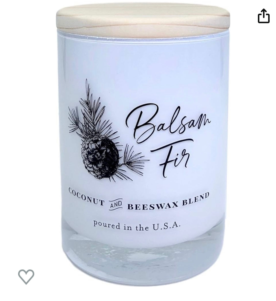 X3 Scentsational Balsam & Fir Christmas Candle Coconut and Beeswax Blend 11 Oz