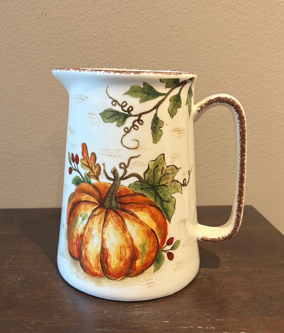 Maxcera  Ceramic Pitcher Pumpkins Fall Thanksgiving Ceramic New