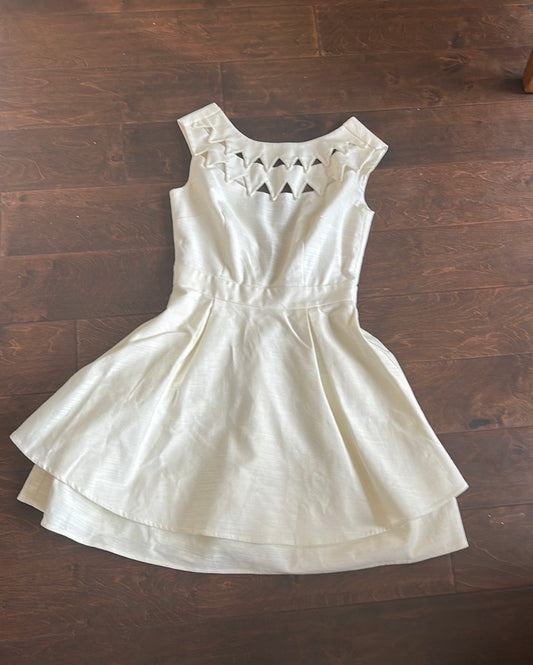 Forever 21 Womens Dress Sz XS New Off White Low Back Cutouts ST2125