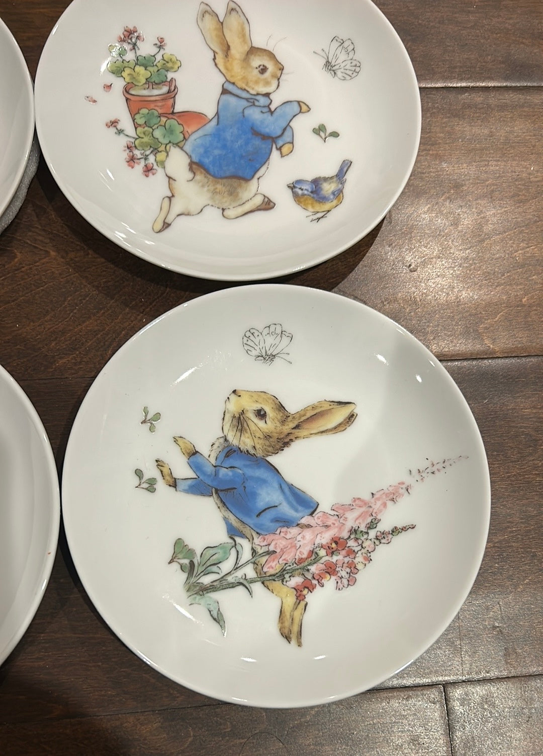 Peter Rabbit Beatrix Potter Set Of 4 Appetizer Plates New Easter