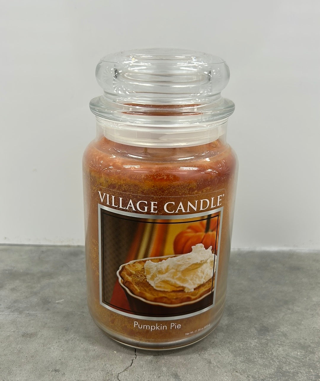 Village Candle Scented Pumpkin Pie 2 Wicks Fall Fragrance New