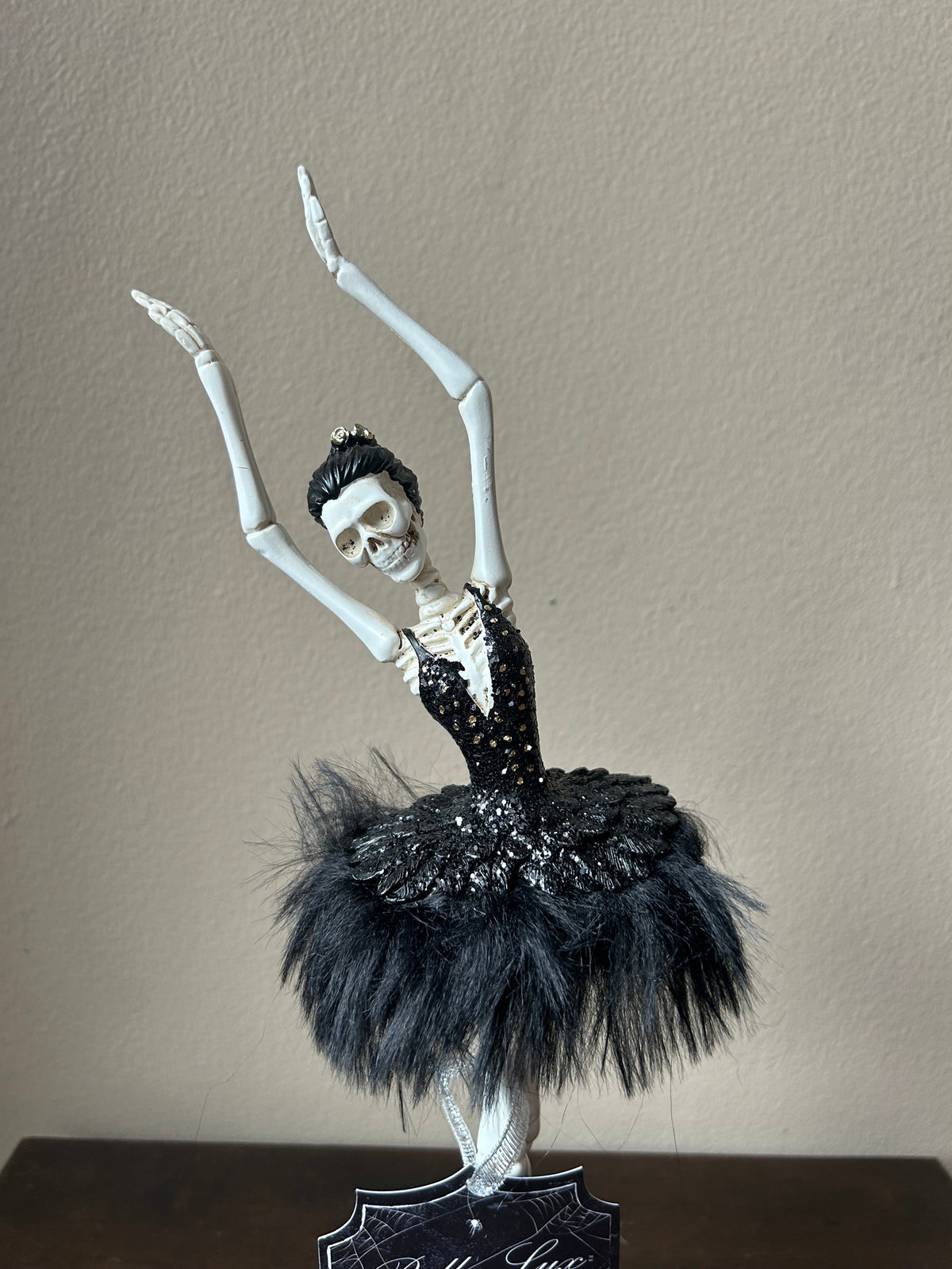 Bella Lux Halloween Ballerina Skeleton Figurine Statue Tabletop New