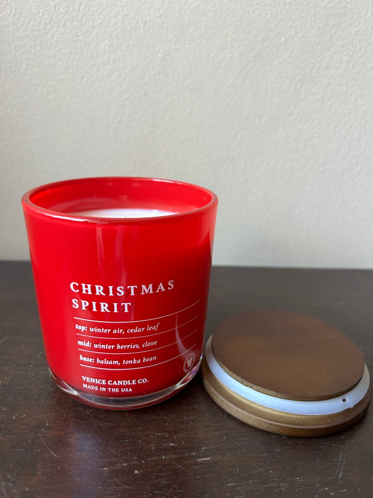Scentsational Christmas Spirit Candle  Glass Jar 12 Oz New Red Jar