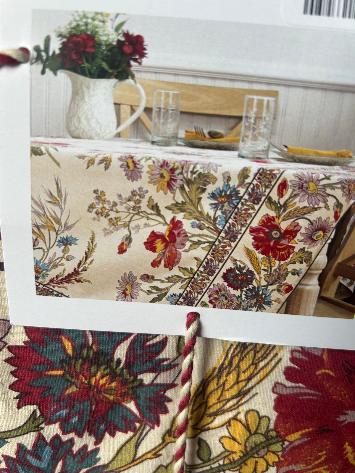 April Cornell Cotton Tablecloth Wildflower 60”x 102” Oblong Floral Fall  New
