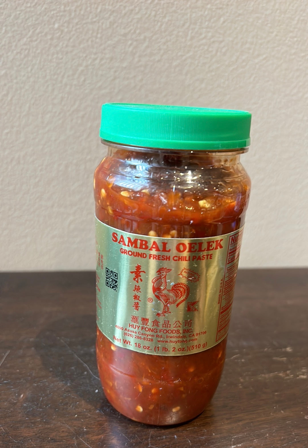 Original Formula huy fong sambal oelek ground fresh chili paste 18 Oz Exp 03/24