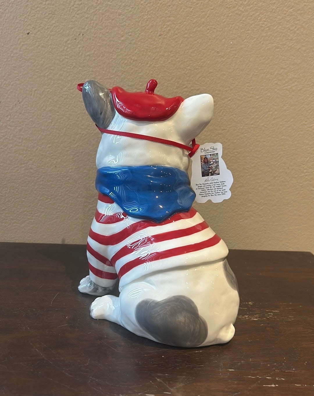 BLUE SKY CLAYWORKS Red Blue White FRENCHIE IN FRENCH SAILORS OUTFIT New