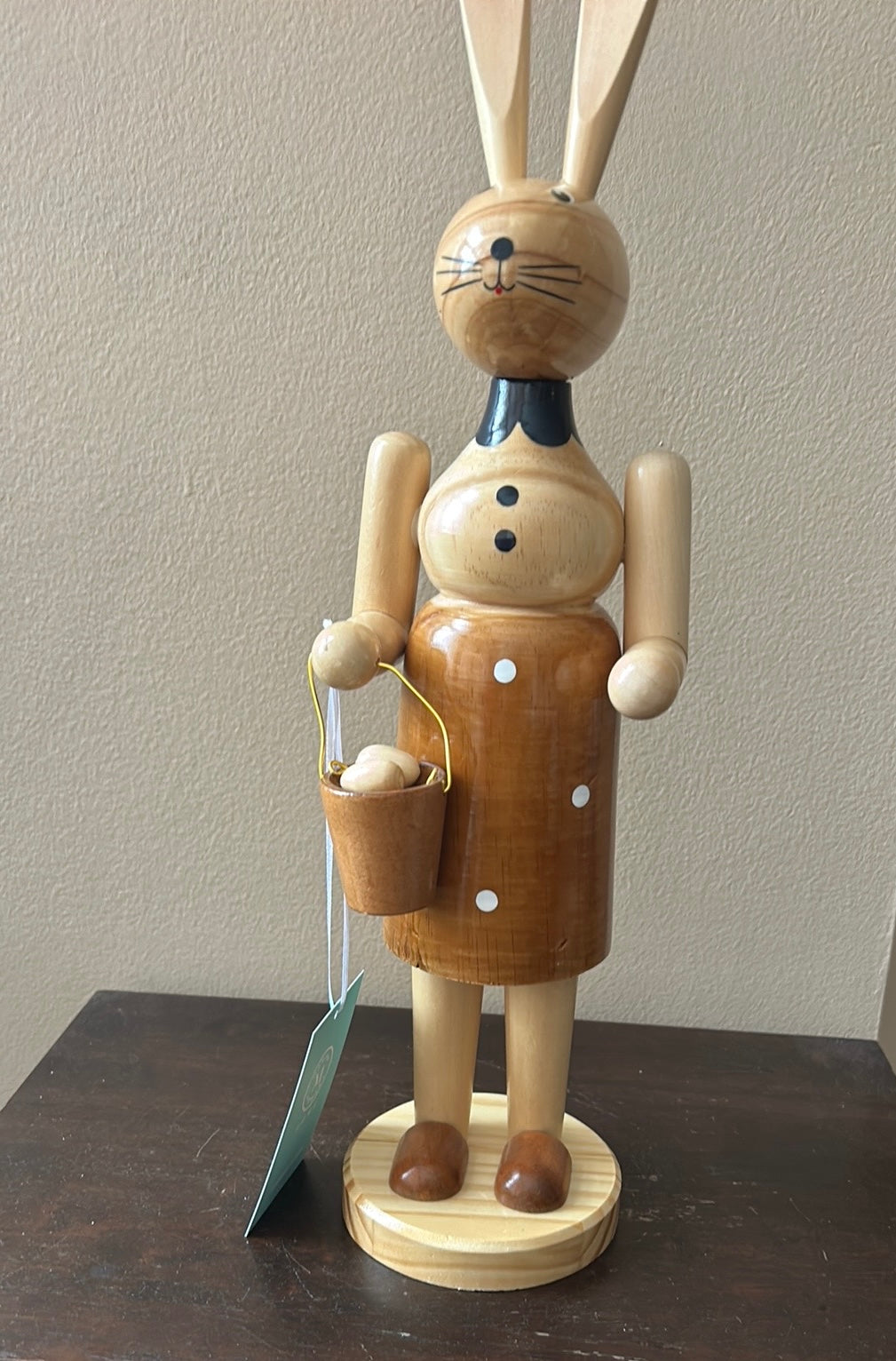 Martha Stewart Wood Easter Bunny With Egg Basket 19” Tall