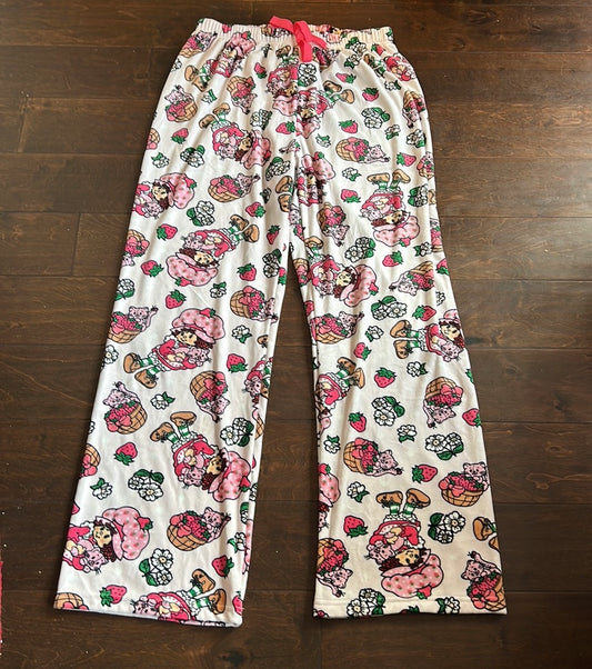 Munki Munki Womens Pajama Pants Strawberry Shortcake New Sz XL Valentines Hearts