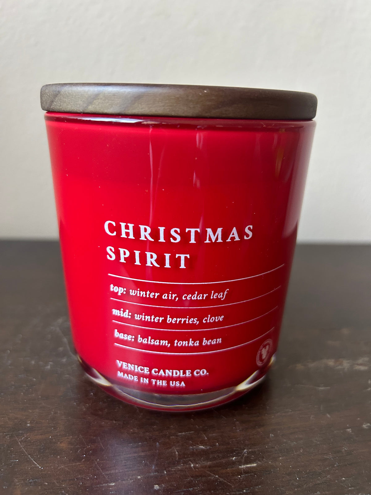 Scentsational Christmas Spirit Candle  Glass Jar 12 Oz New Red Jar