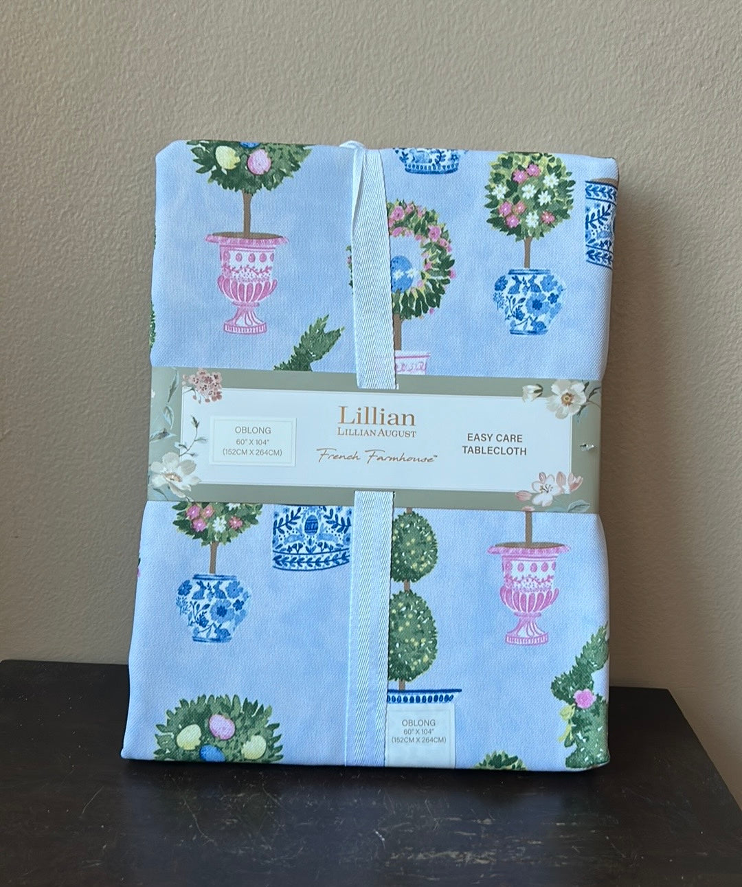 Lillian August New Tablecloth Easter Eggs Floral