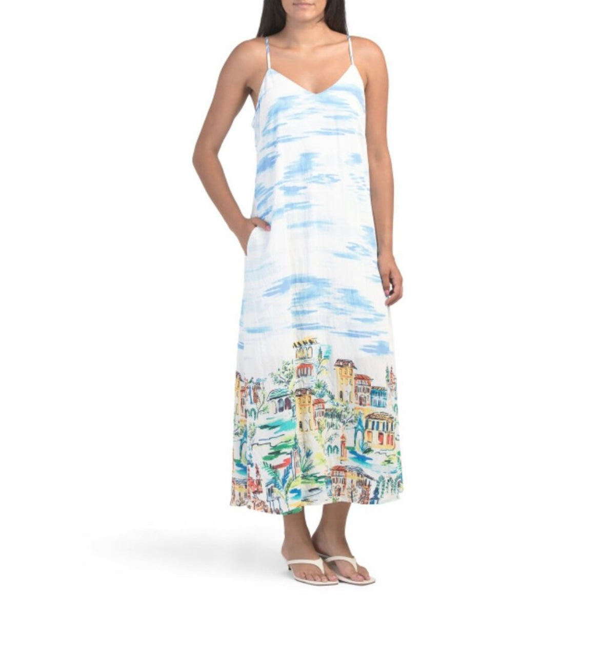 Rachel Zoe Womens Beach Ocean Tropical Print Dress New Sz S