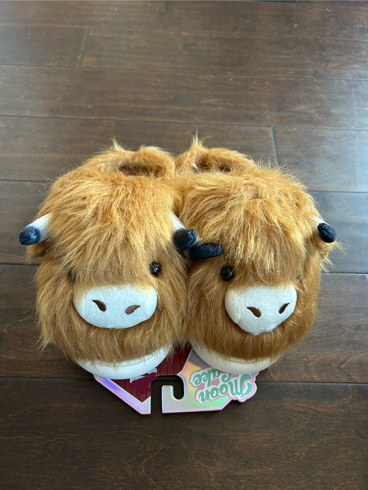 New Moon Cake Womens Faux Fur Memory Foam Slippers Cow
