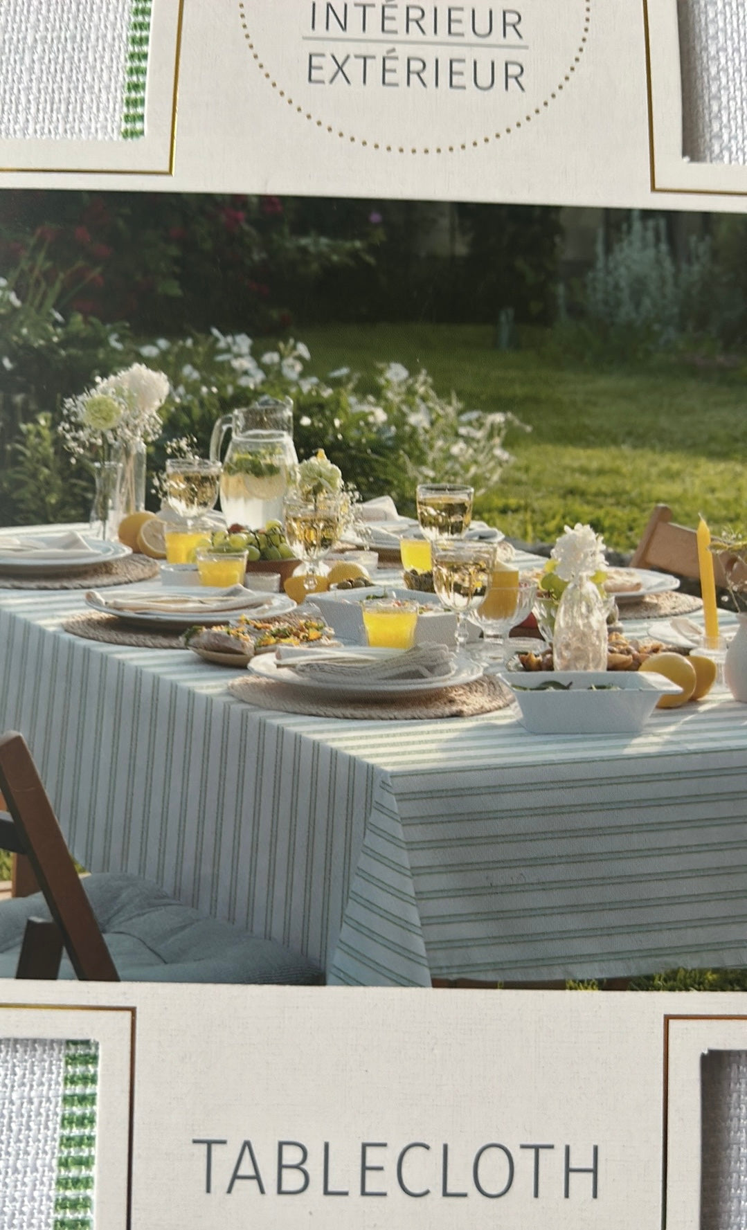 New Striped Tablecloth Green White St Patrick’s Day Irish
