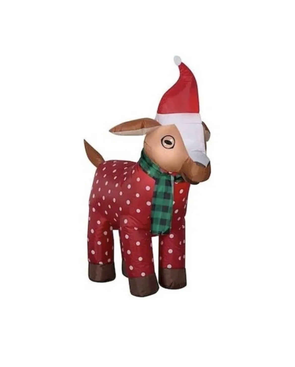 CHRISTMAS GOAT SANTA SUIT AIRBLOWN INFLATABLE 3.5 FT LED LIT FARM ANIMAL Holiday