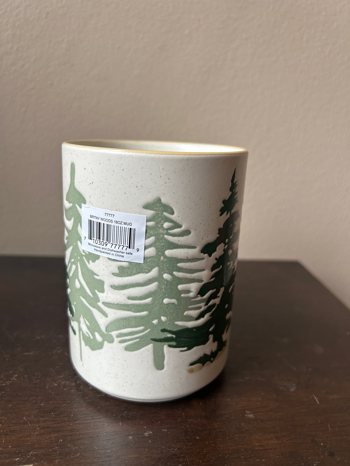 Eli Ana Evergreen Trees Christmas Set Of 4 Mugs  Ceramic New