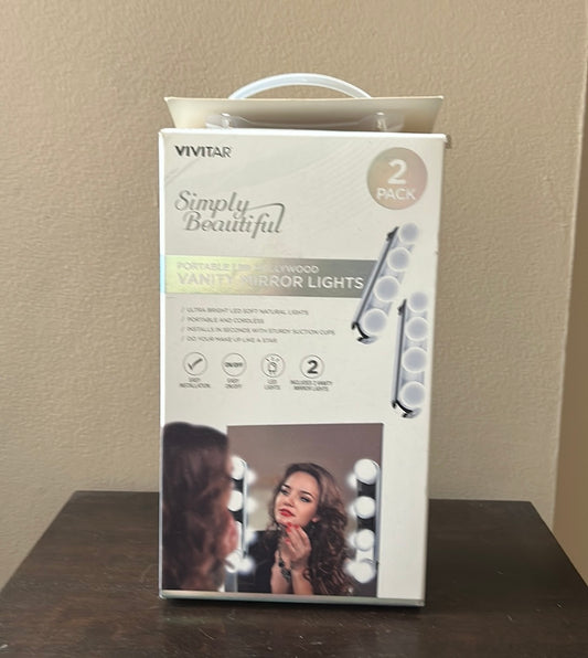 Vivitar 2 Pack Simply Beautiful Portable LED Hollywood Vanity Mirror Lights NEW