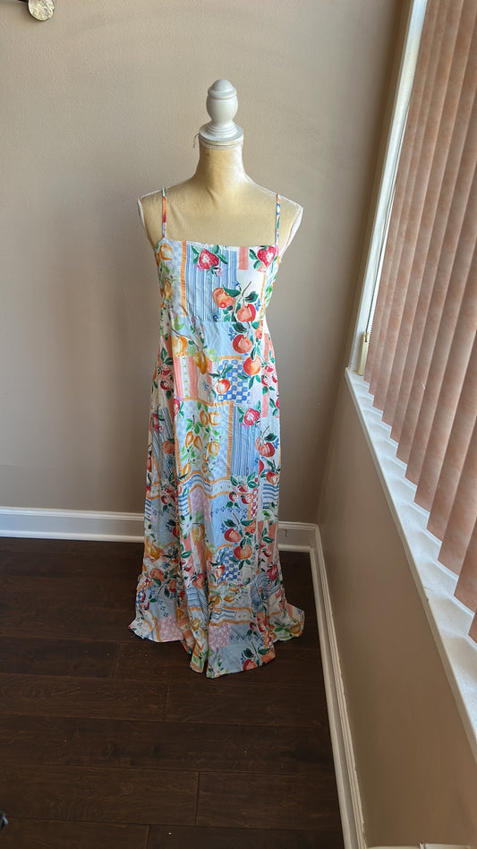 Paper Heart Womens Spring Summer Dress Fruits New Floral Sexy Back