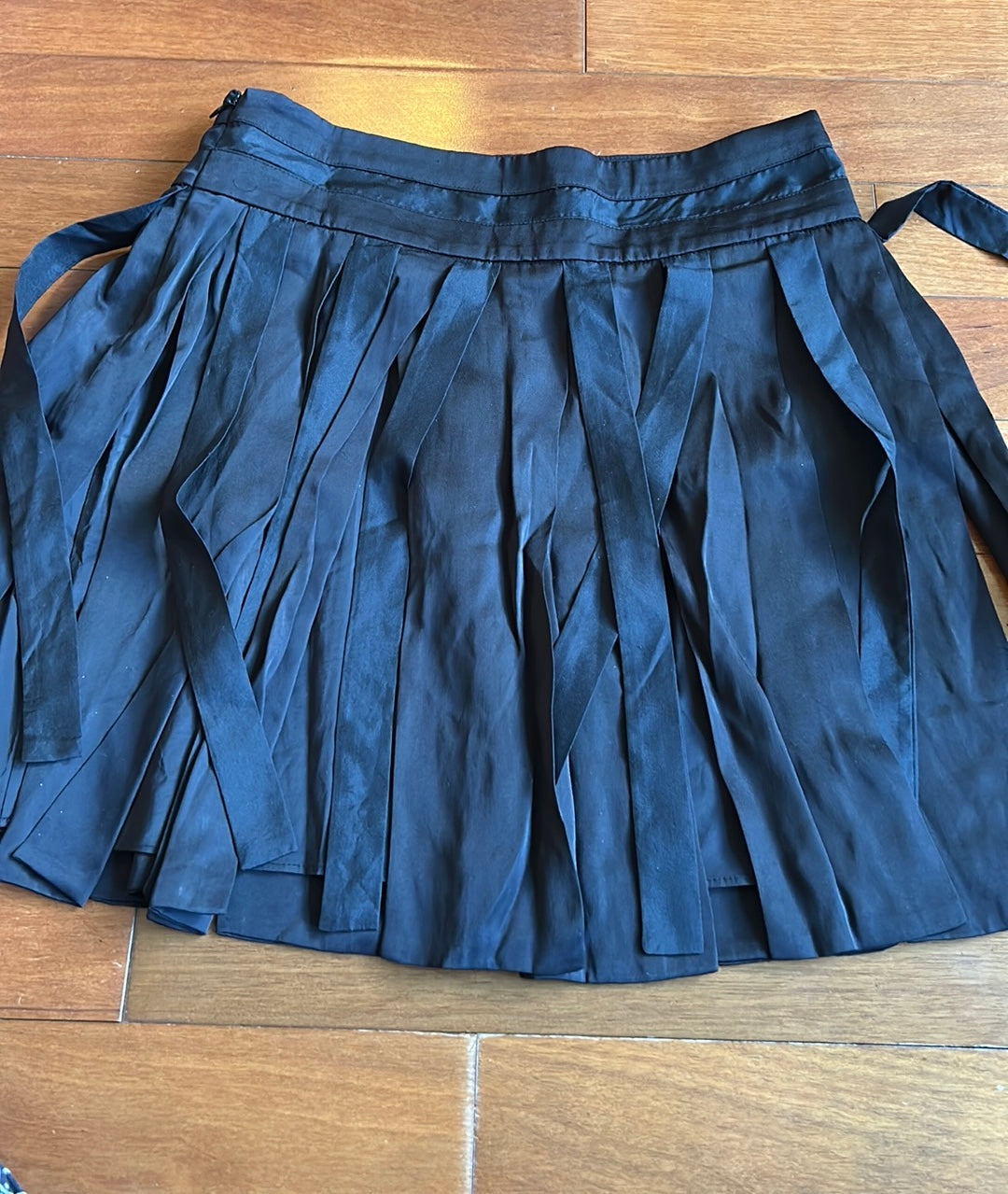 Bebe Womens Sz 4 Fringed Black  Skirt New ST2225