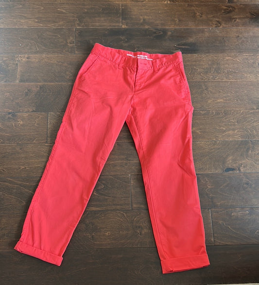 Gap Women’s Girlfriend Khakis Chino Pants New Sz 0 Orange ST2925