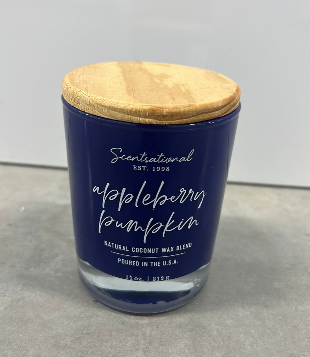 Scentsational Appleberry Pumpkin Candle Glass Jar 11 Oz Coconut Wax