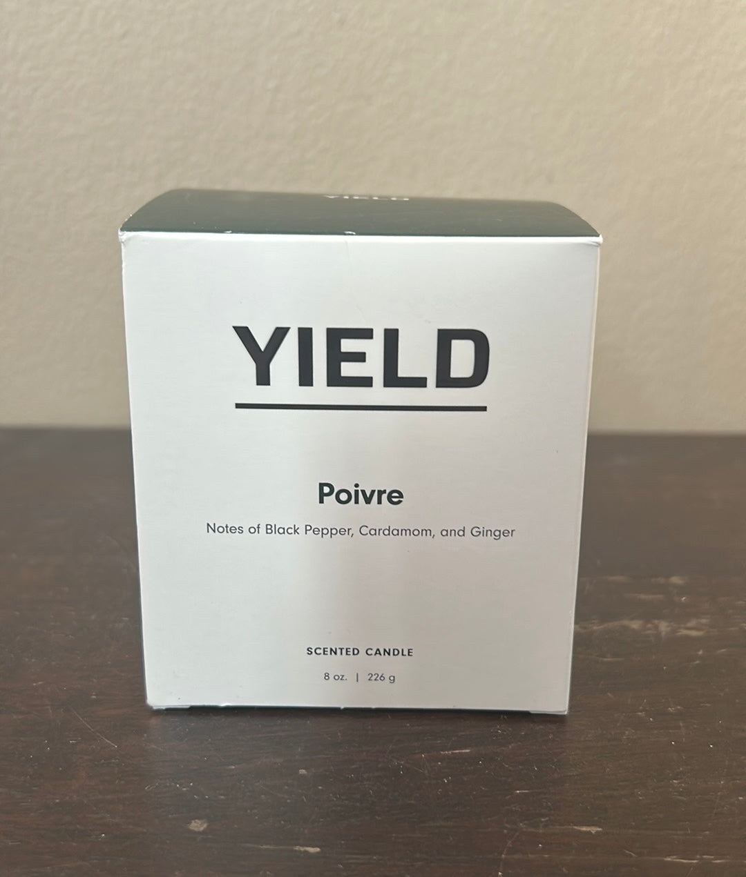 Yield Scented Candle “Poivre” 8 Oz New Soy Wax Made In USA