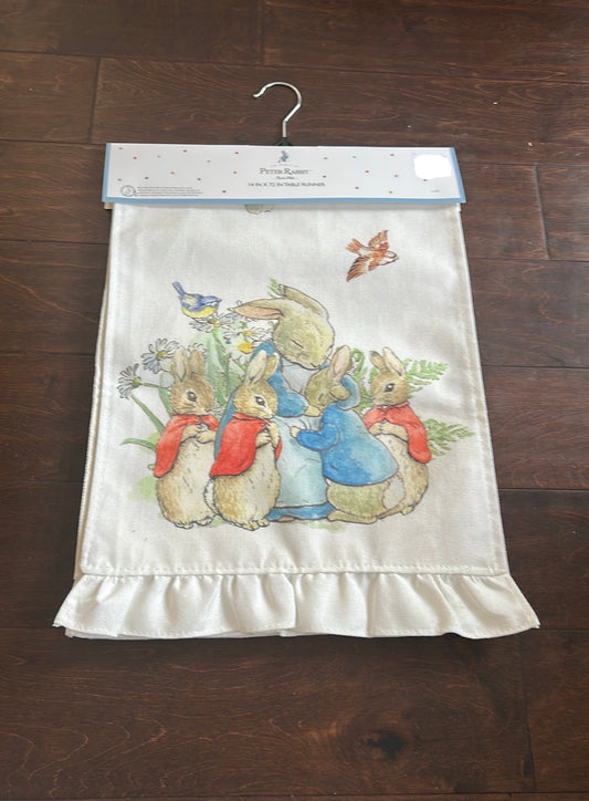 New Peter Rabbit Table Runner Easter Decor Bunny 14”x72”