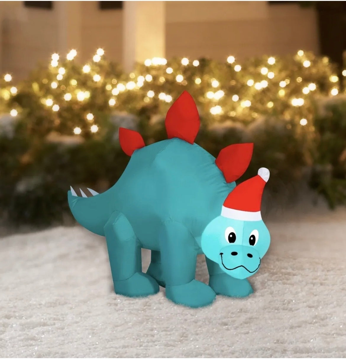 3.5’ Holiday Time Airblown Christmas Inflatable Stegosaurus with LED Lights