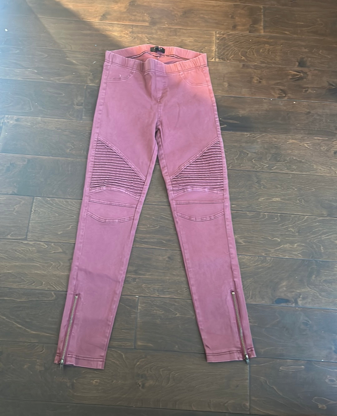 Beulah Womens Jeggings Elasticized Waist Zip Details Sz L ST2225