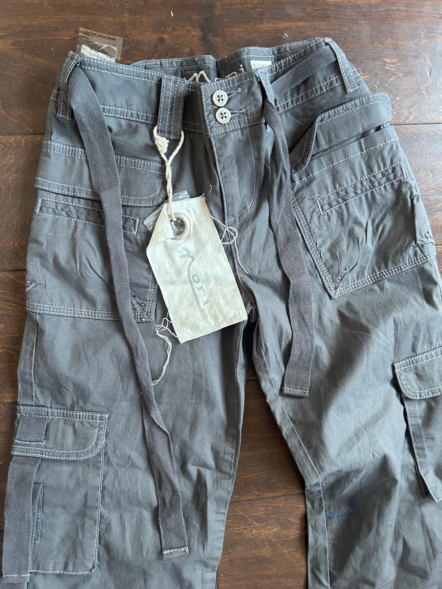 Nori Girls Gray Cargo Style Pants Sz 10 New 4125
