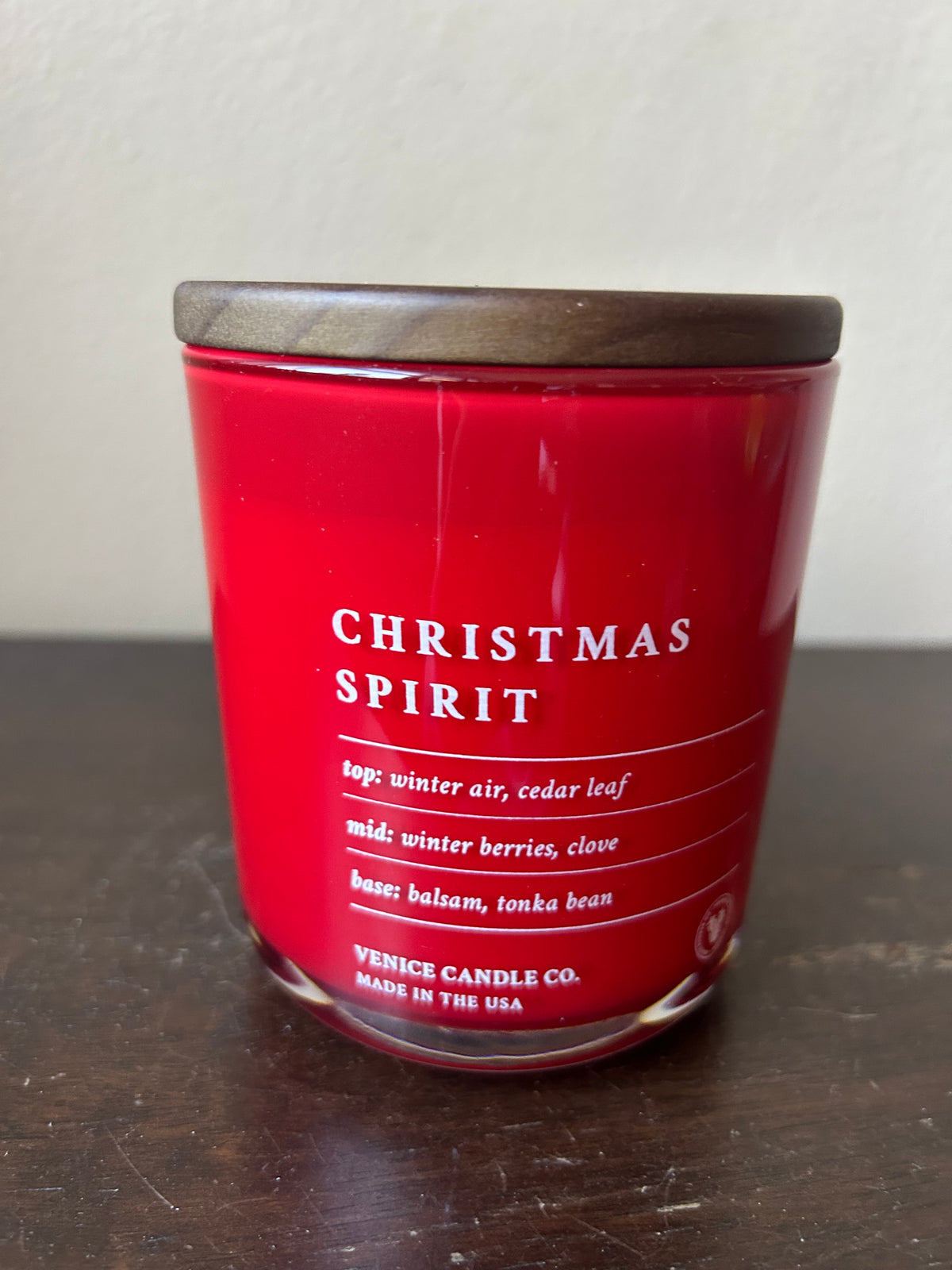Scentsational Christmas Spirit Candle  Glass Jar 12 Oz New Red Jar
