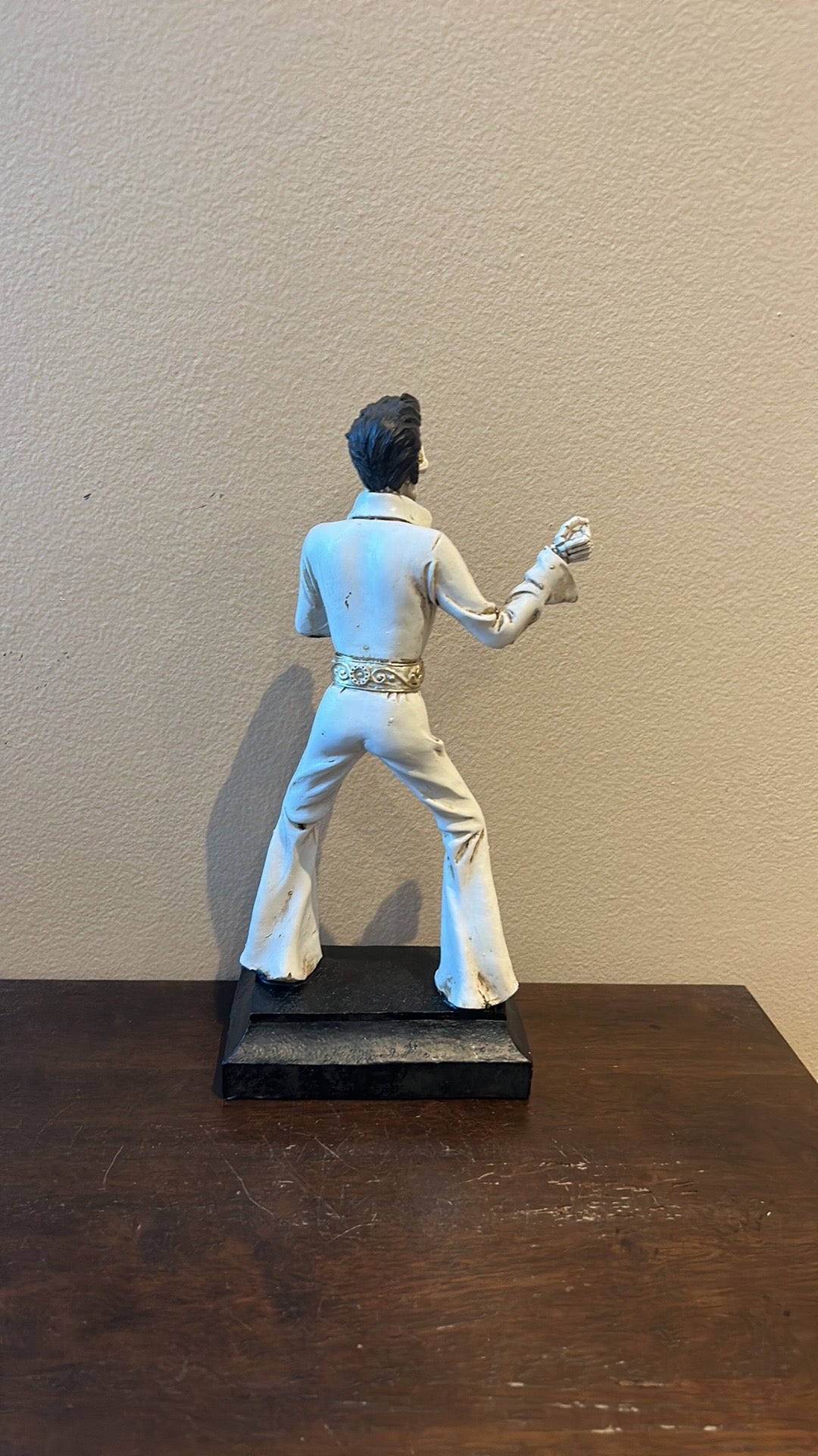 New  Elvis Holding A Skull Bone Mic Halloween Decor 12”