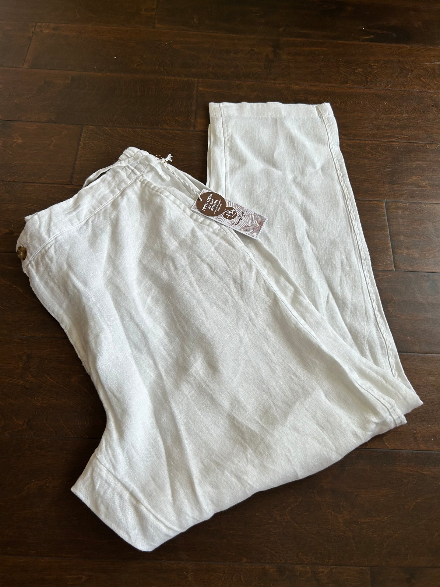 Panama Jack Mens Chino Linen Pants White Sz XL Lightweight New