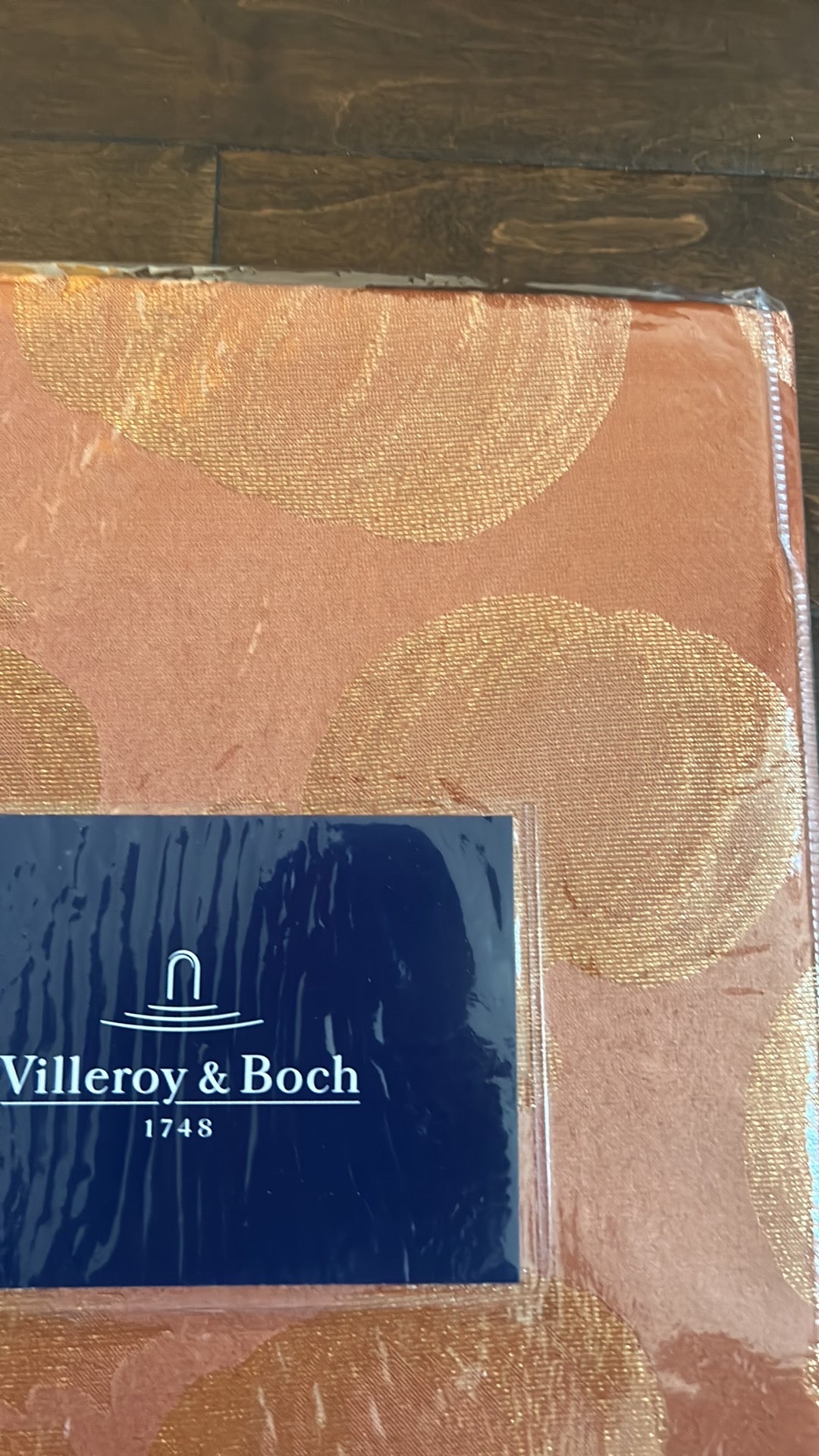 Villeroy & Boch Tablecloth Fall Thanksgiving New Damask Pumpkins Rust 60”x102”