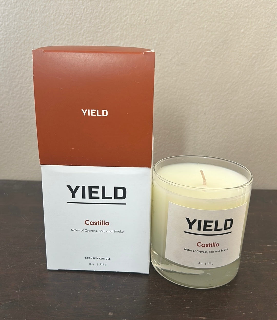Yield Scented Candle “Castillo” 8 Oz New Soy Wax Made In USA