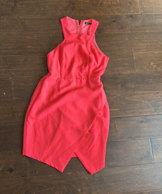 Do & Be Women’s Dress New Sz S Neon Orange Sleeveless Sexy Back  ST2825