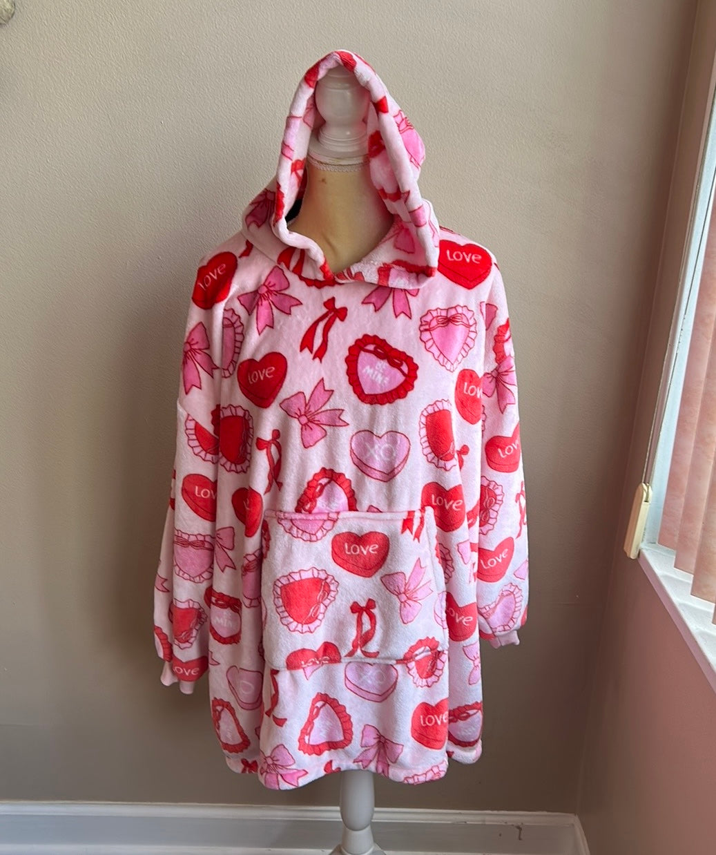 Marlo Lorenz Throwzy Poncho heartsValentines New Gift OS