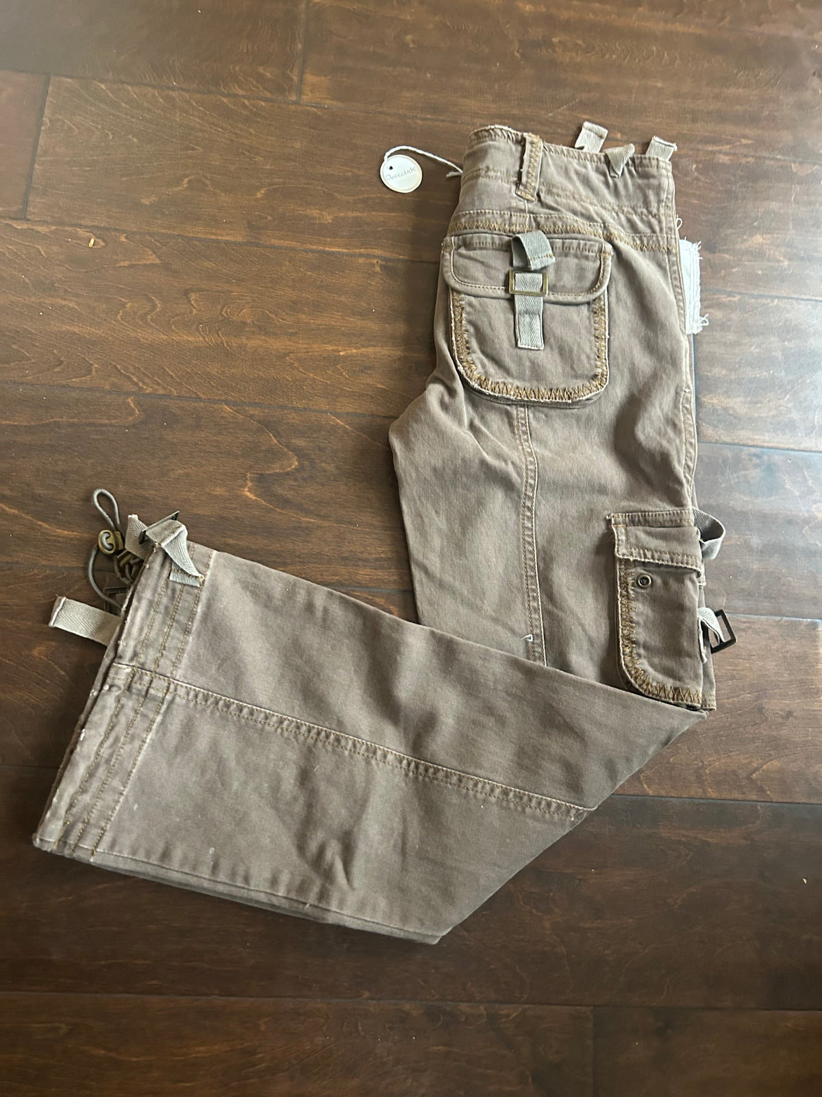 Nori New Kids Girls Sz 10 Cargo Jeans Brown Gscase