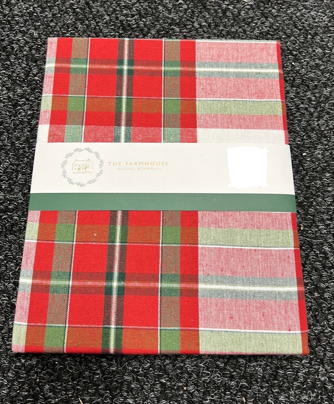 Farmhouse Rachel Ashwell Christmas Red Green Tablecloth Plaid