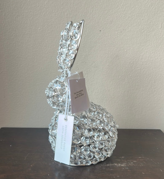 Rachel Zoe Caged Crystal Spring Easter Bunny Rabbit Figurine 10" New Centerpiece