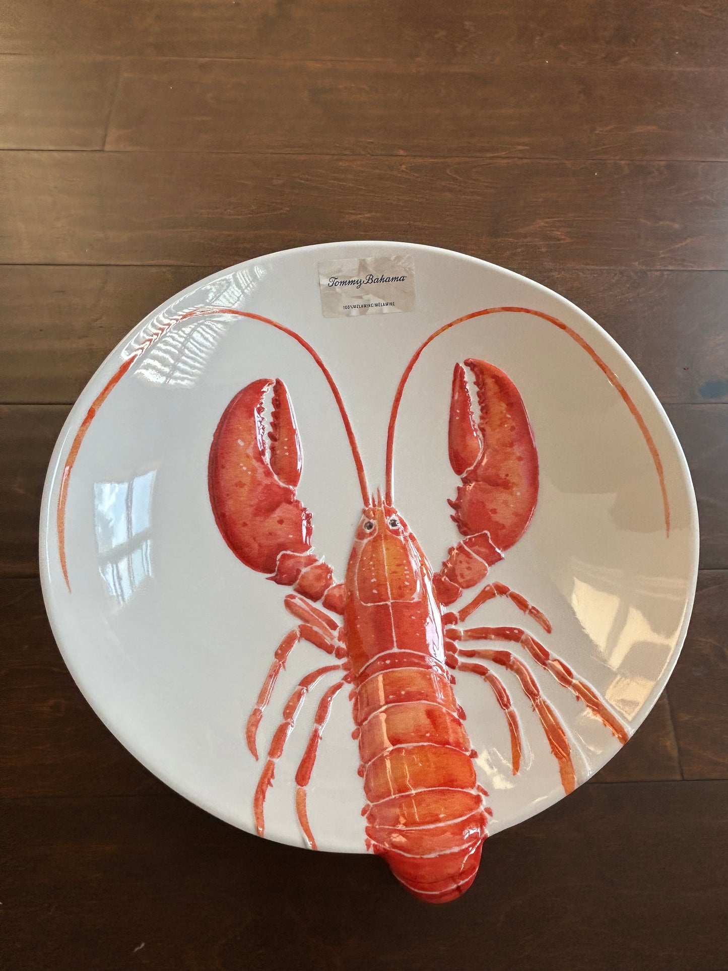 Tommy Bahama Large Salad Serving Bowl  Melamine Lobster Nautical New