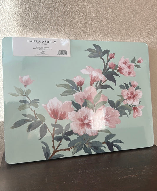 Laura Ashley Set Of 4 Cork Placemats New Floral Spring