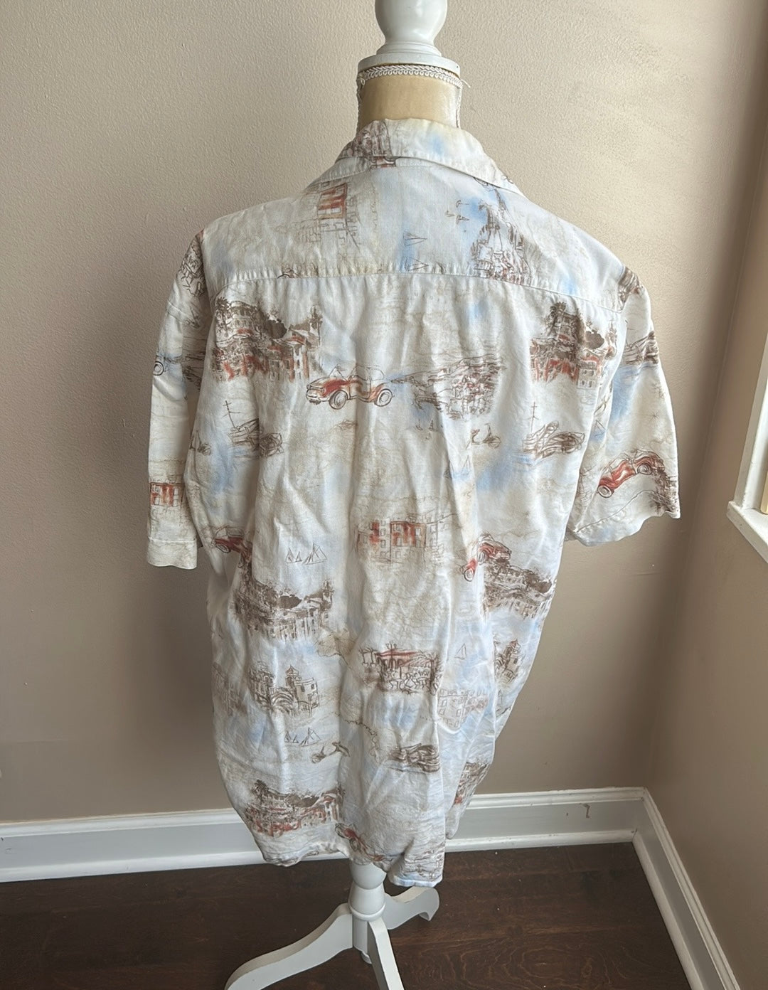 Tasso Elba Men’s Set Of 2 Shirts Summer Short Sleeve 2XL Tropical Linen Blend