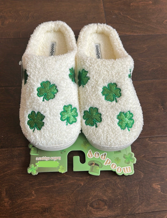 Moodpop Womens Memory Foam St Patrick’s Clover Slippers St New