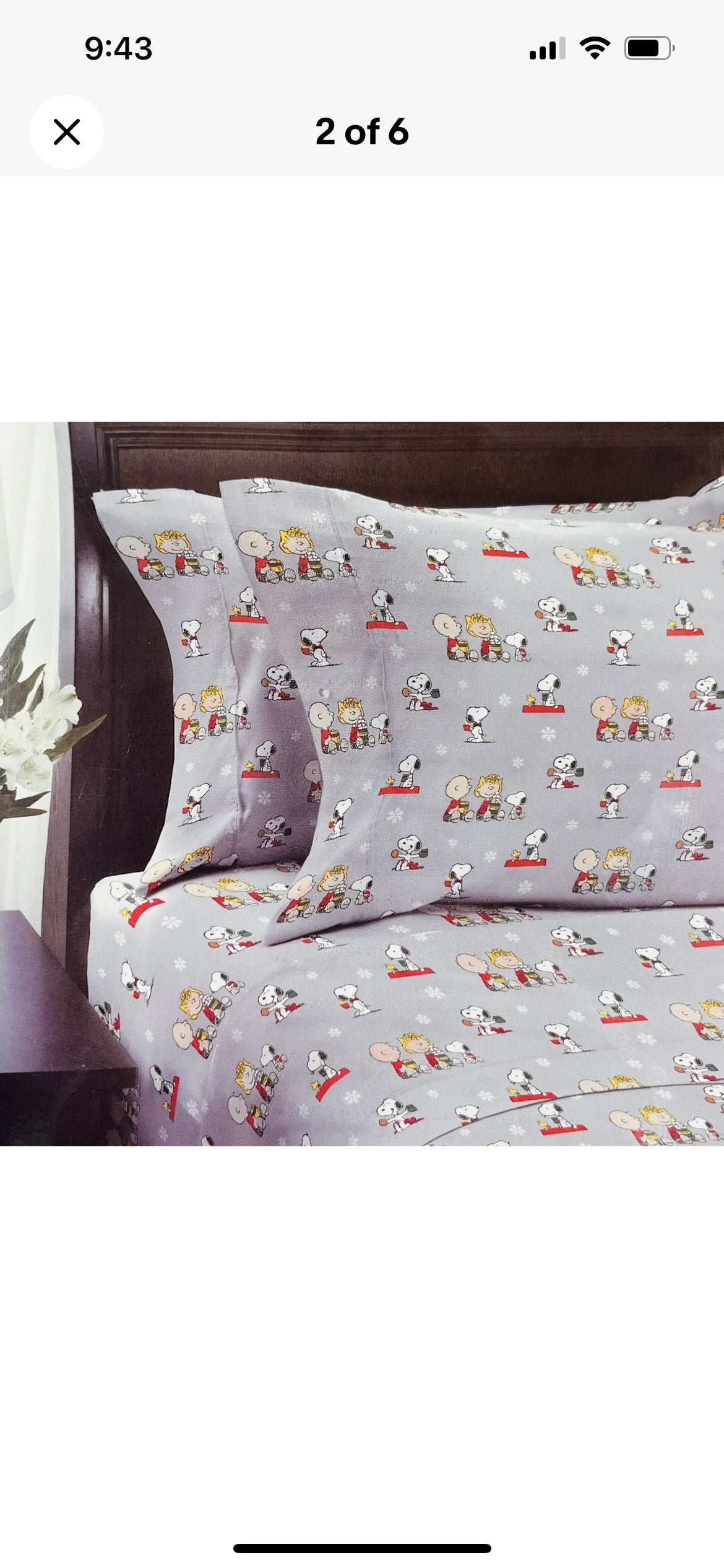 PEANUTS Christmas Twin SHEETS SET Snoopy Woodstock Charlie Brown Hot Chocolate