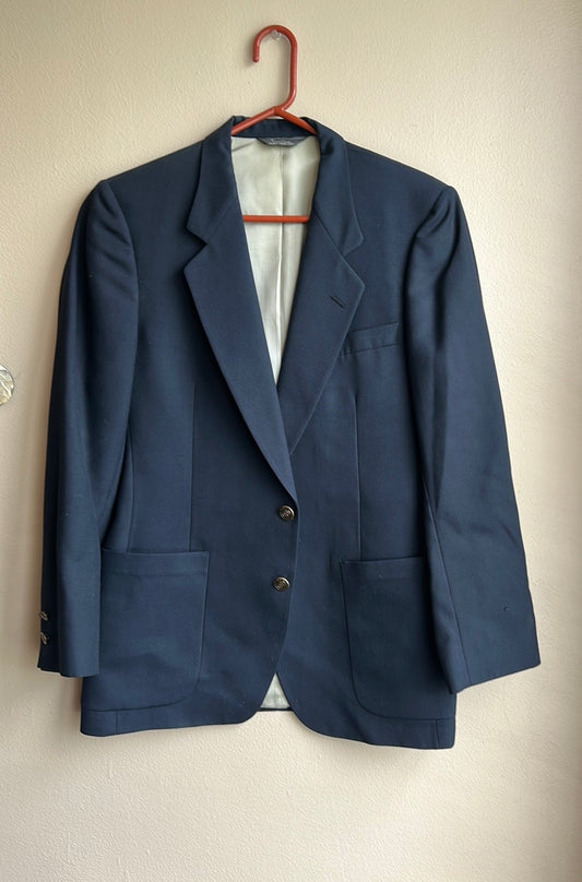 Pierre Cardin Men’s Blazer New Sz 40 Navy Blue Made In USA