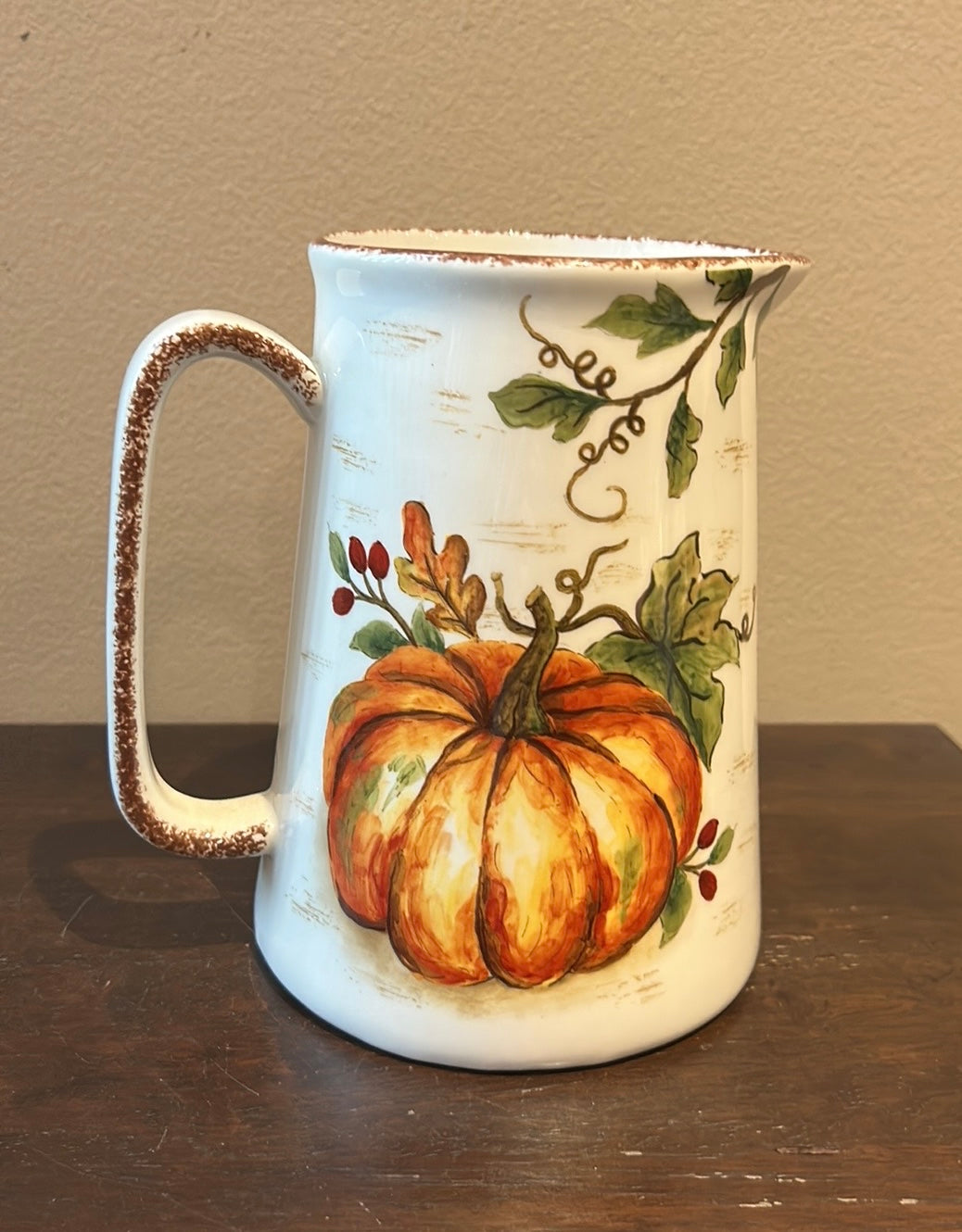 Maxcera  Ceramic Pitcher Pumpkins Fall Thanksgiving Ceramic New