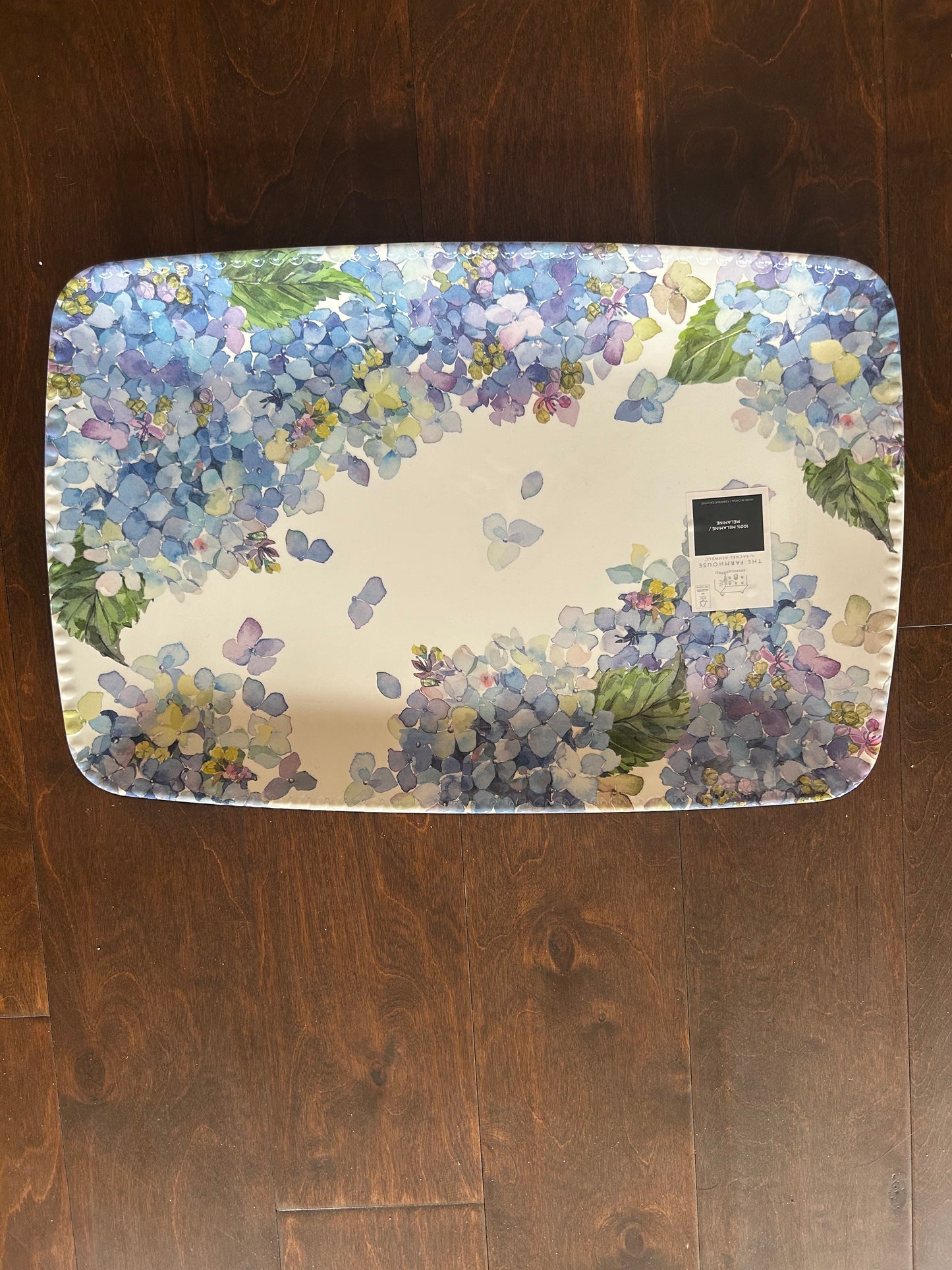 Rachel Ashwell New Hydrangea Serving Platter Floral 17 3/4”x11 1/4” Melamine