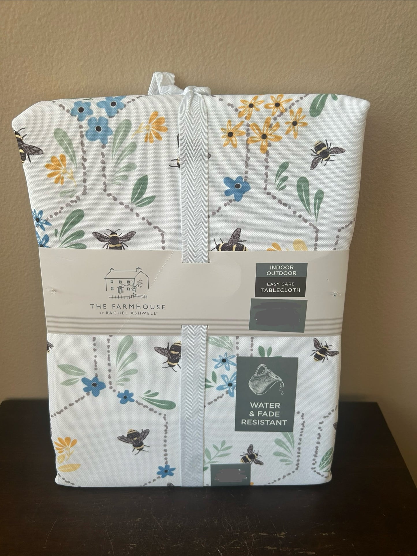 Rachel Ashwell Tablecloth New 60”x104” Floral Bumblebee
